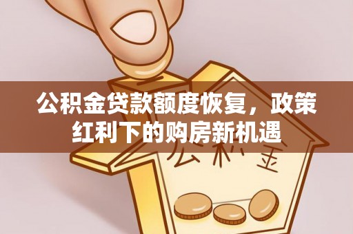 丽江公积金贷款额度恢复，政策红利下的购房新机遇