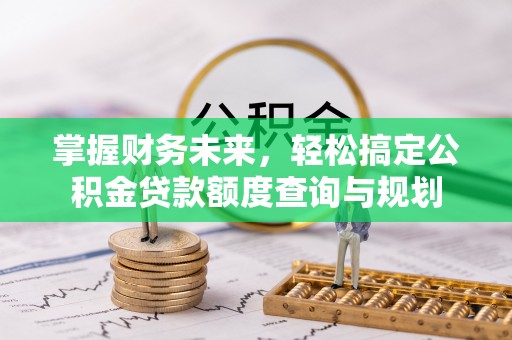 丽江掌握财务未来，轻松搞定公积金贷款额度查询与规划