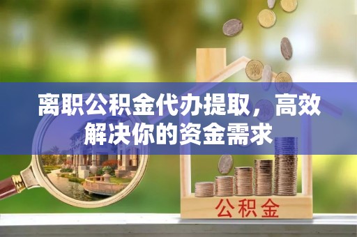 丽江离职公积金代办提取，高效解决你的资金需求