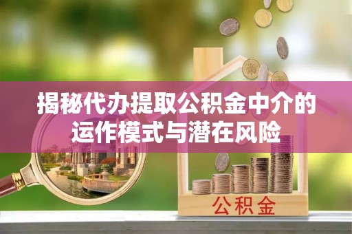 丽江揭秘代办提取公积金中介的运作模式与潜在风险