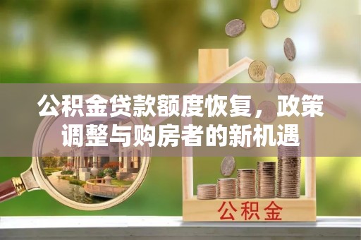 丽江公积金贷款额度恢复，政策调整与购房者的新机遇